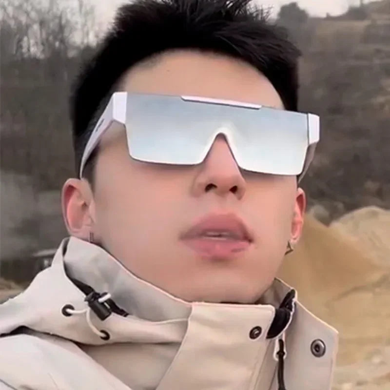 Steampunk Y2k Sport Sunglasses Women 2025 Luxury Men Sun glasses For Female 2000's Futuristic Goggles Eyewear Accessories Lenses