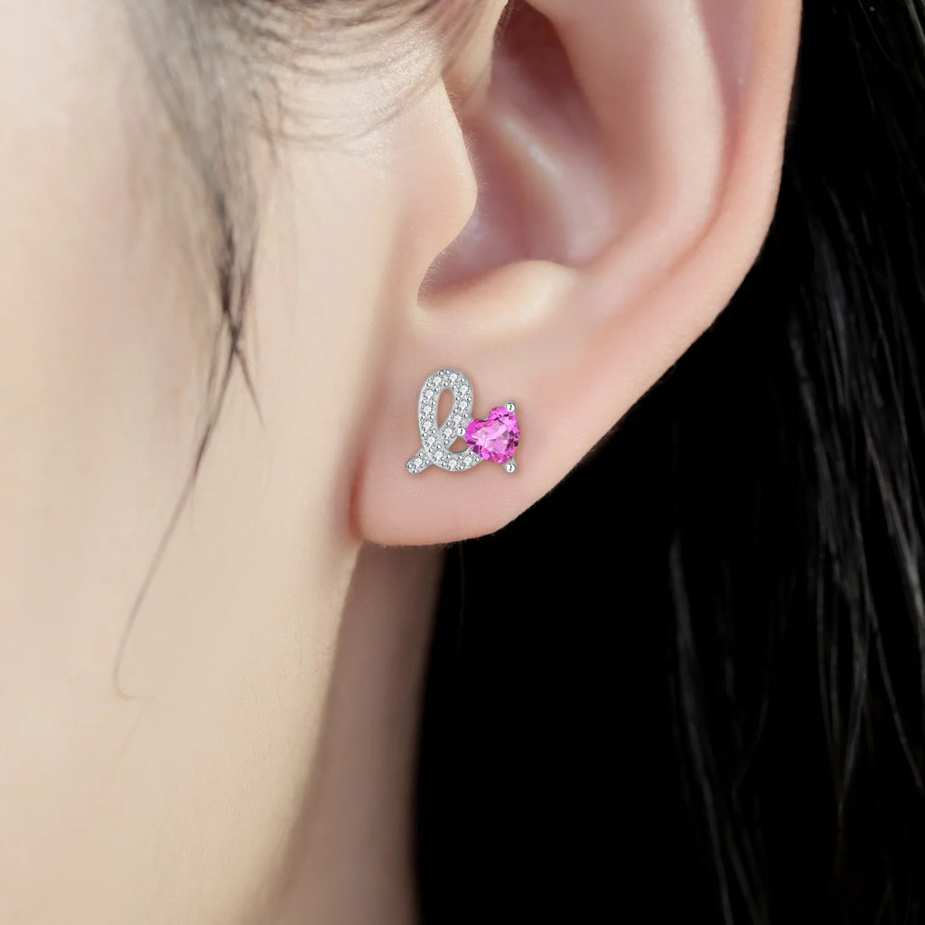 2025 HOT 925 Sterling Silver Stud Earrings S925 Heart Shaped Zircon Simple Fine Wedding Jewelry Christmas Thanksgiving Gifts