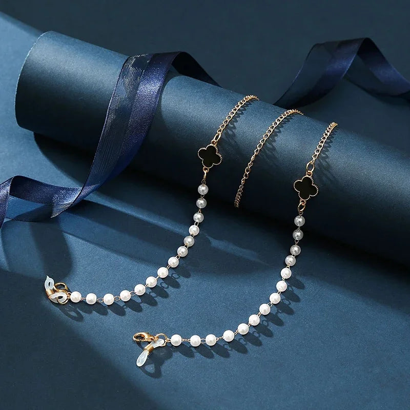 Fashion Glasses Beaded Glasses Chain For Women Summer Daisy Flower Beads Hangs Mask Strap Handmade Necklace Sunglasses Lanyard