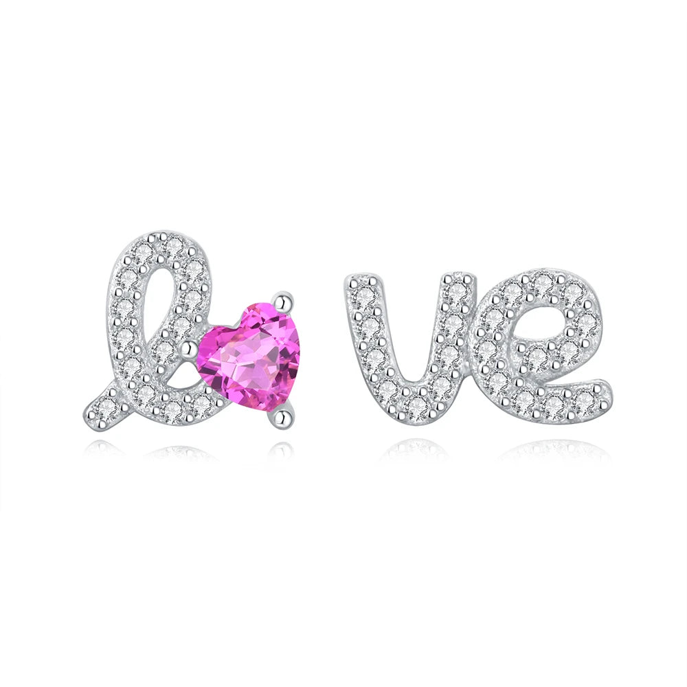 2025 HOT 925 Sterling Silver Stud Earrings S925 Heart Shaped Zircon Simple Fine Wedding Jewelry Christmas Thanksgiving Gifts