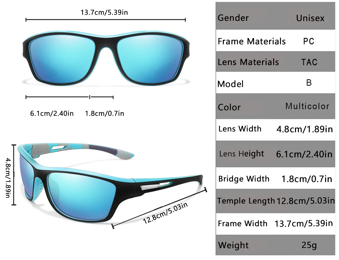 Men's Polarized Fishing Sunglasses Men Women Cycling Driving Hiking Sun Glasses Anti-glare UV400 Eyewear TAC Lens 1 pc
