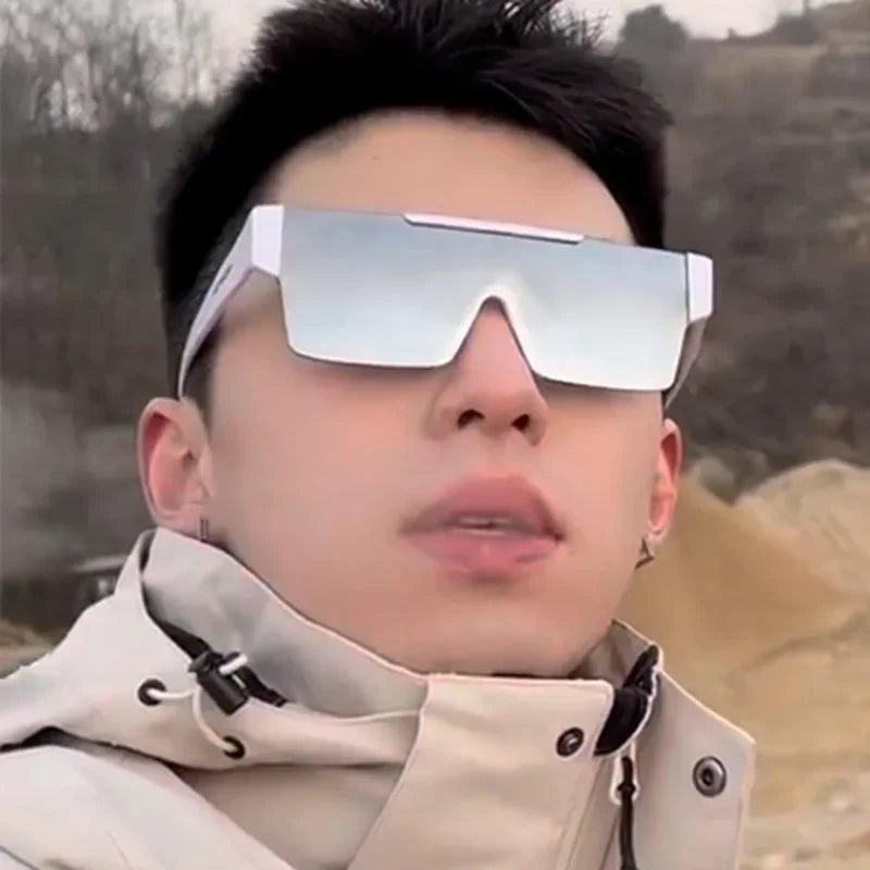 Steampunk Y2k Sport Sunglasses Women 2025 Luxury Men Sun glasses For Female 2000's Futuristic Goggles Eyewear Accessories Lenses