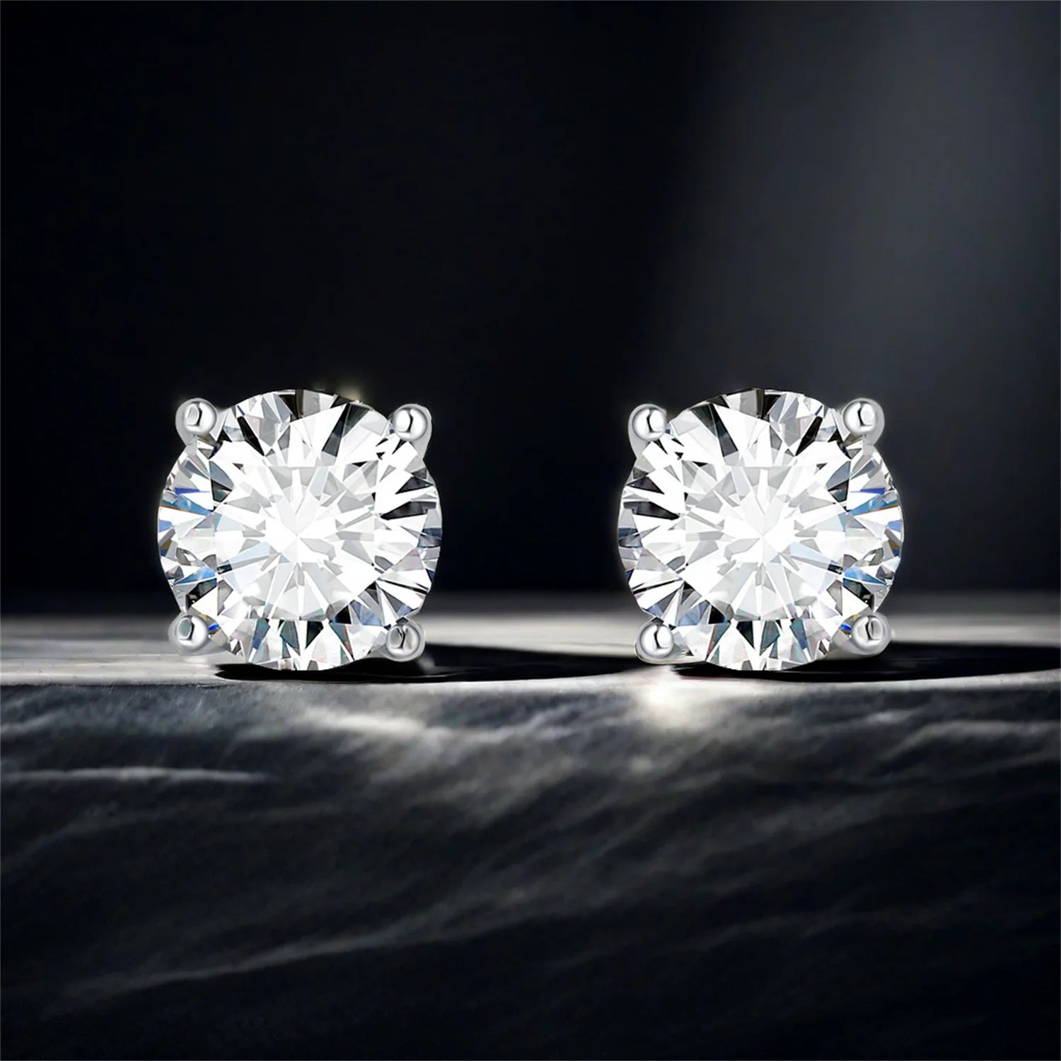 2025 HOT 925 Sterling Silver Stud Earrings S925 Heart Shaped Zircon Simple Fine Wedding Jewelry Christmas Thanksgiving Gifts