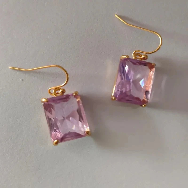 Fashion Natural Amethyst Women's Earrings Perfect For Everyday Wear Or Gift Giving, Suitable For All Occasions