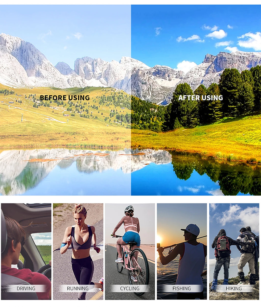 Men's Polarized Fishing Sunglasses Men Women Cycling Driving Hiking Sun Glasses Anti-glare UV400 Eyewear TAC Lens 1 pc