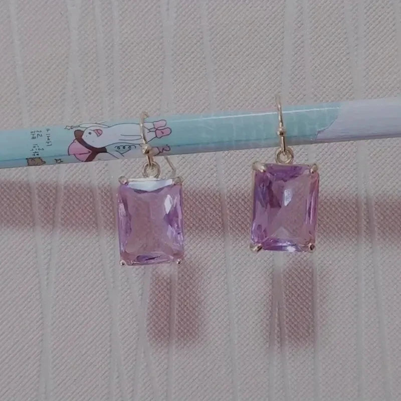 Fashion Natural Amethyst Women's Earrings Perfect For Everyday Wear Or Gift Giving, Suitable For All Occasions