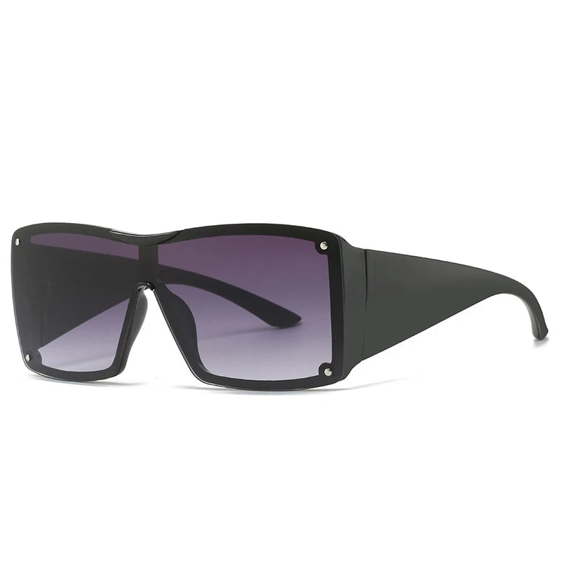 56426 Oversized Goggle Sunglasses Men Women Fashion Square Sun Glasses Brand Design One-Piece Lens Shades Uv400