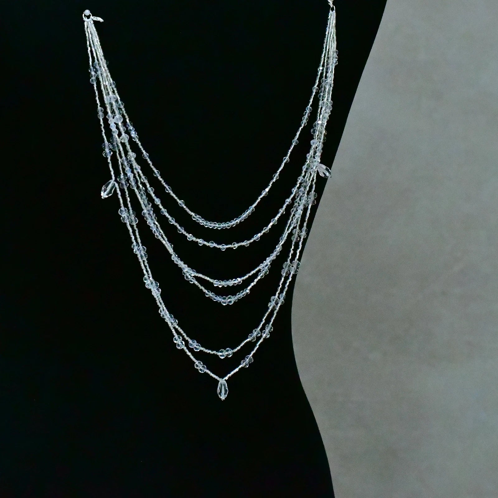 Jewelry Bride Wedding Accessories Crystal Tassel Pendant Necklace Women's Bolero Shawl Dress Shoulder Decoration SG04