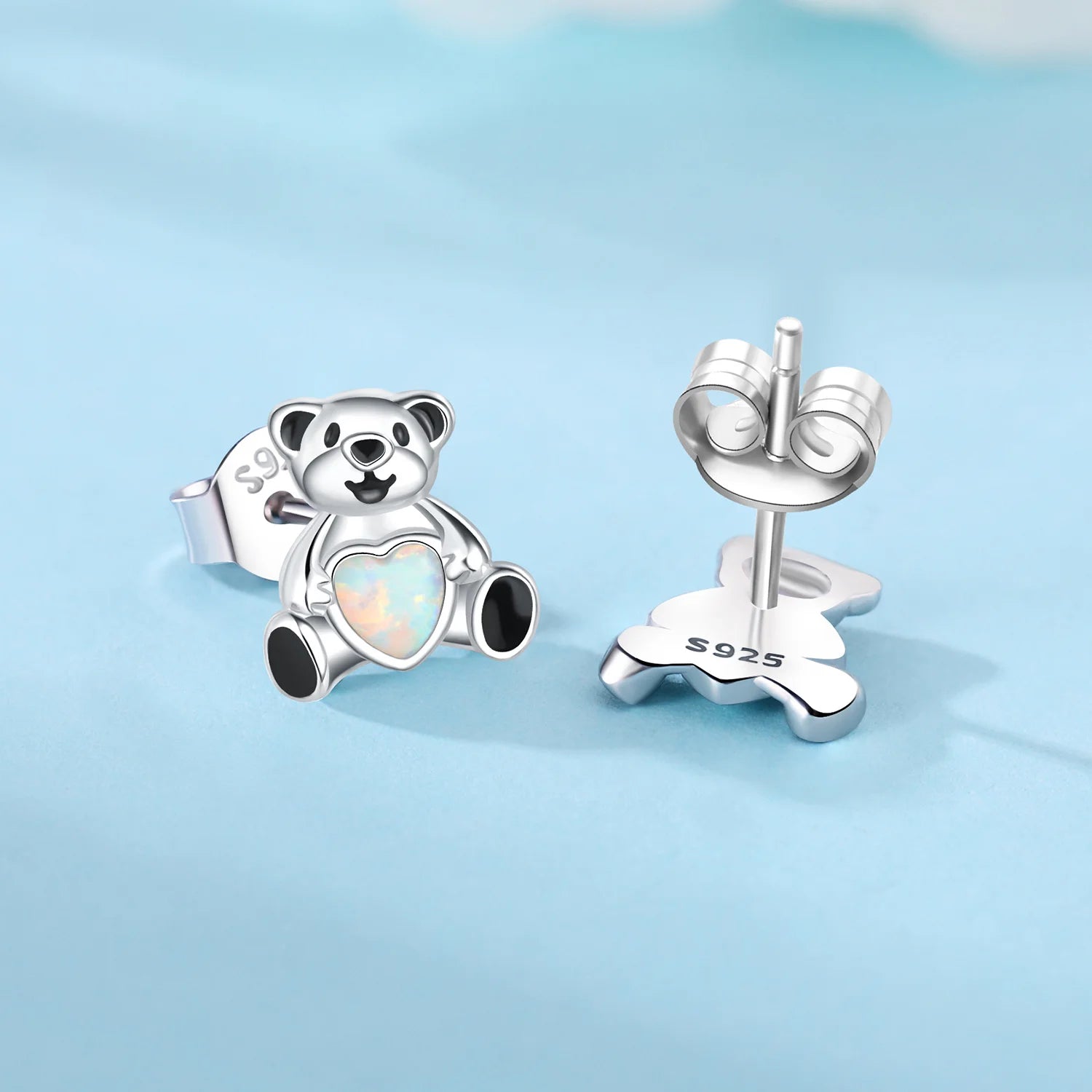 2025 HOT 925 Sterling Silver Stud Earrings S925 Heart Shaped Zircon Simple Fine Wedding Jewelry Christmas Thanksgiving Gifts