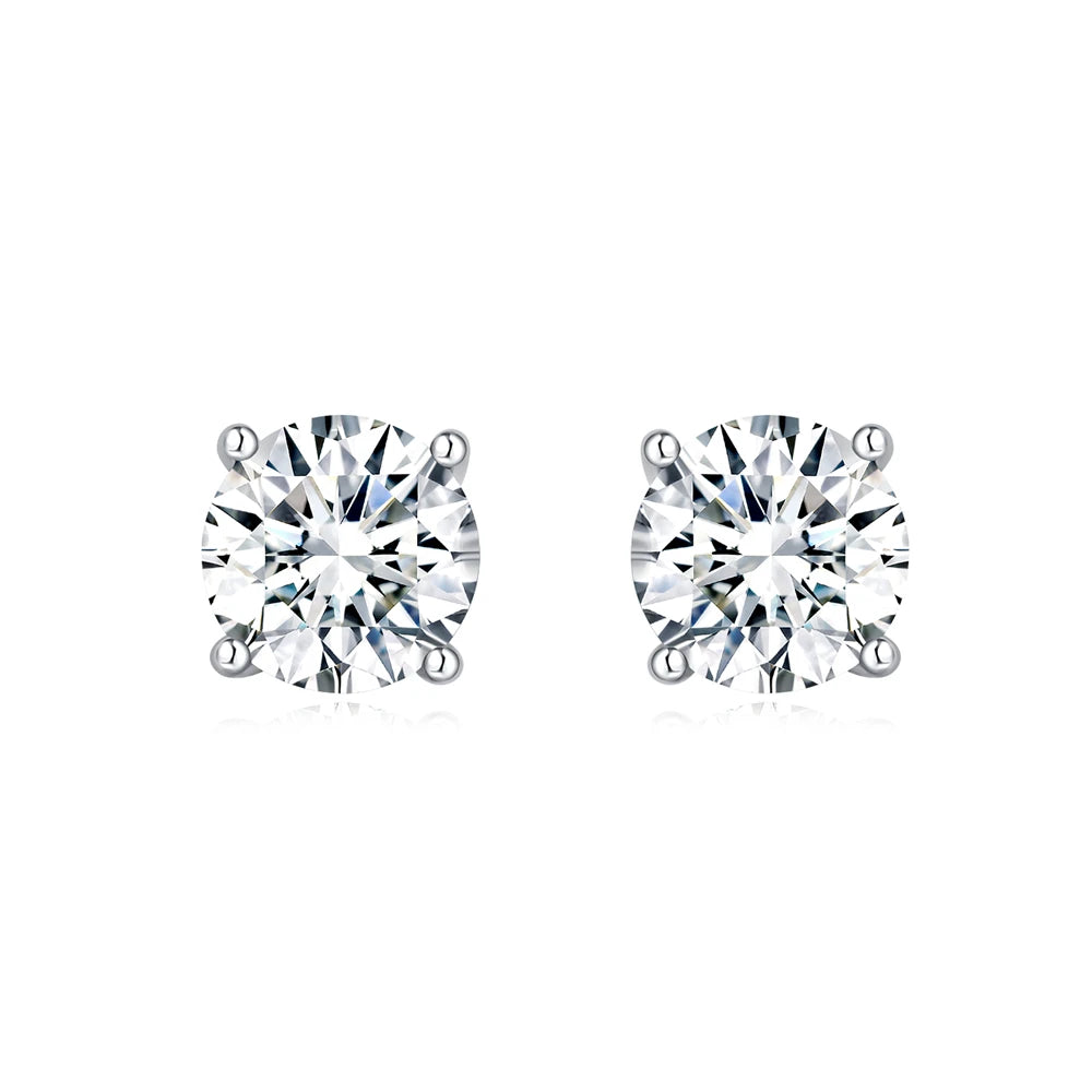 2025 HOT 925 Sterling Silver Stud Earrings S925 Heart Shaped Zircon Simple Fine Wedding Jewelry Christmas Thanksgiving Gifts