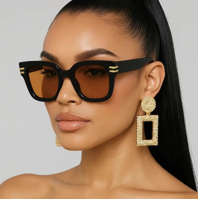 Square Oversized Sunglasses 2025 Trendy Premium UV Blocking Driving Sun Glasses for Men Women personality Unisex Eyewear Shades