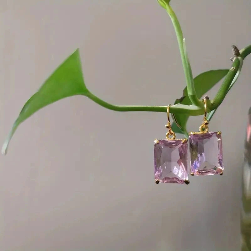 Fashion Natural Amethyst Women's Earrings Perfect For Everyday Wear Or Gift Giving, Suitable For All Occasions