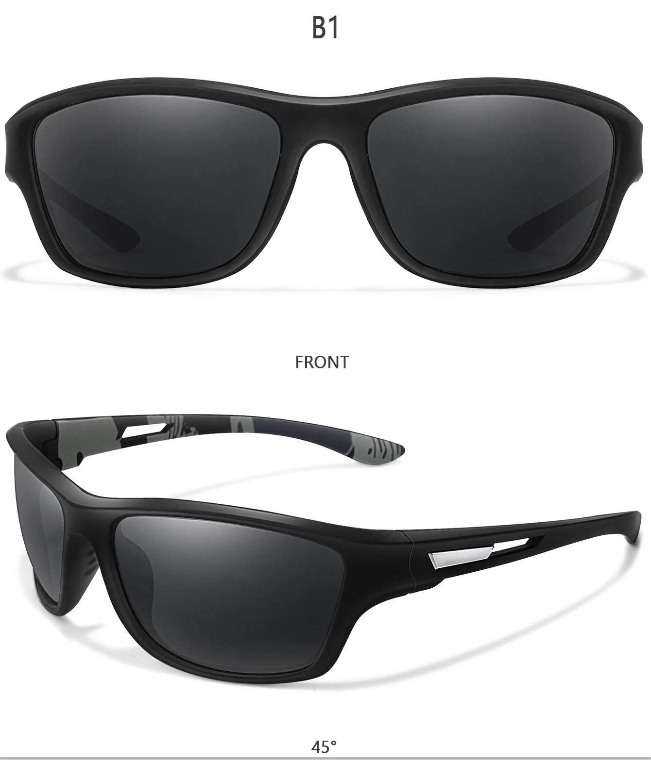 Men's Polarized Fishing Sunglasses Men Women Cycling Driving Hiking Sun Glasses Anti-glare UV400 Eyewear TAC Lens 1 pc