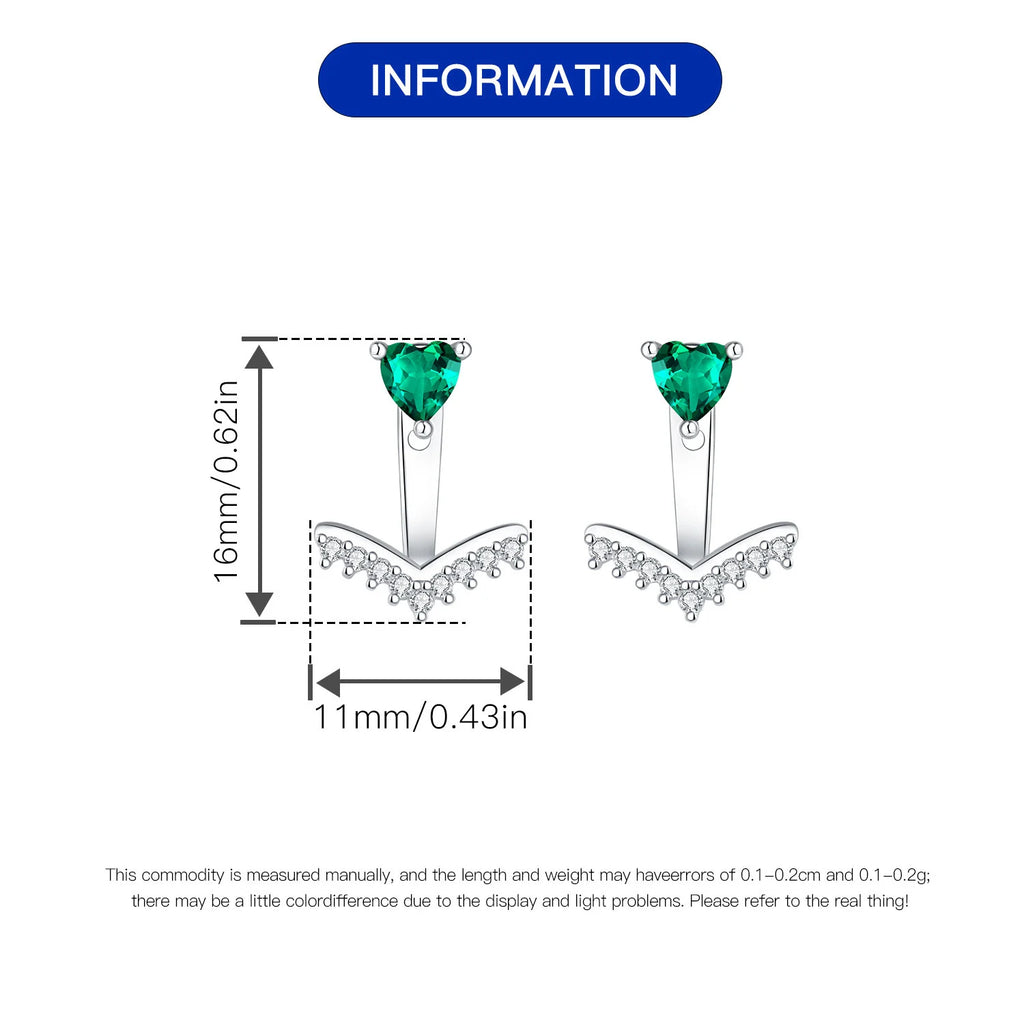 2025 HOT 925 Sterling Silver Stud Earrings S925 Heart Shaped Zircon Simple Fine Wedding Jewelry Christmas Thanksgiving Gifts