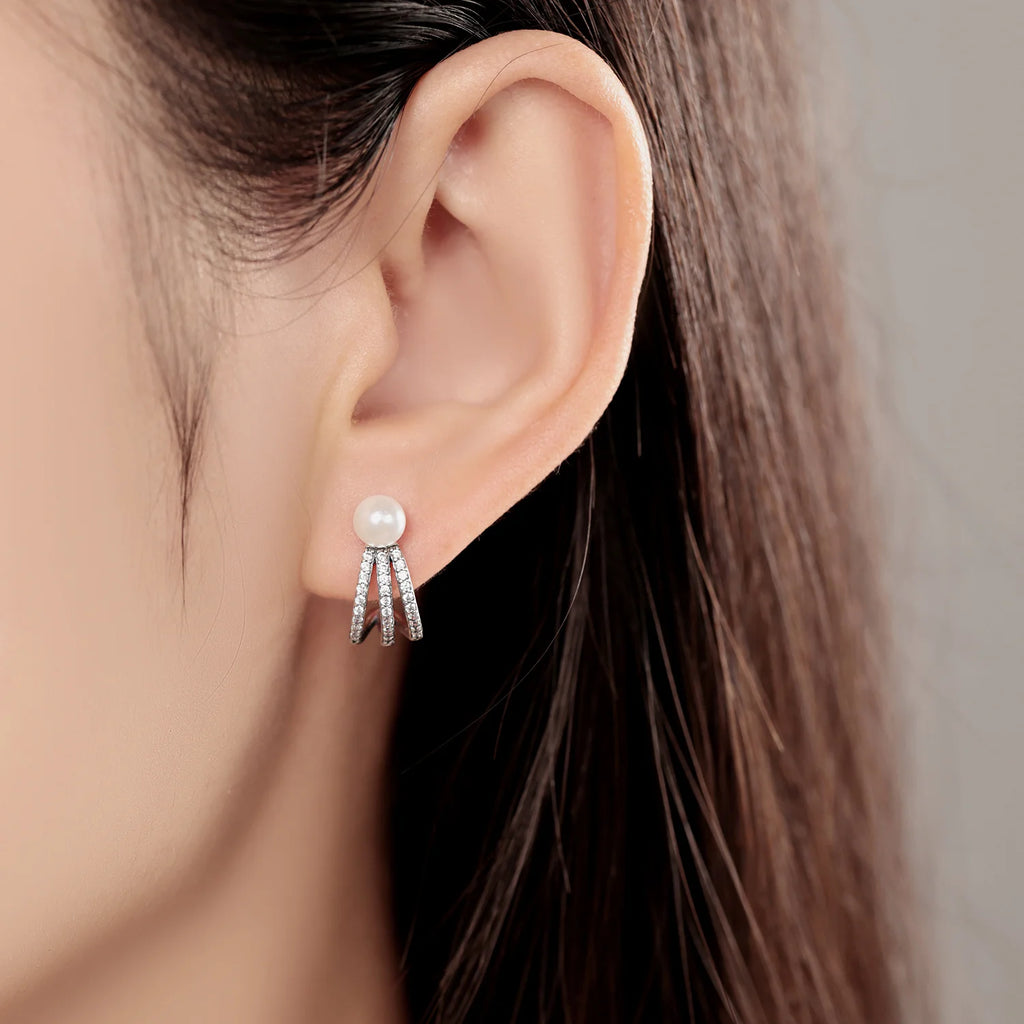 2025 HOT 925 Sterling Silver Stud Earrings S925 Heart Shaped Zircon Simple Fine Wedding Jewelry Christmas Thanksgiving Gifts