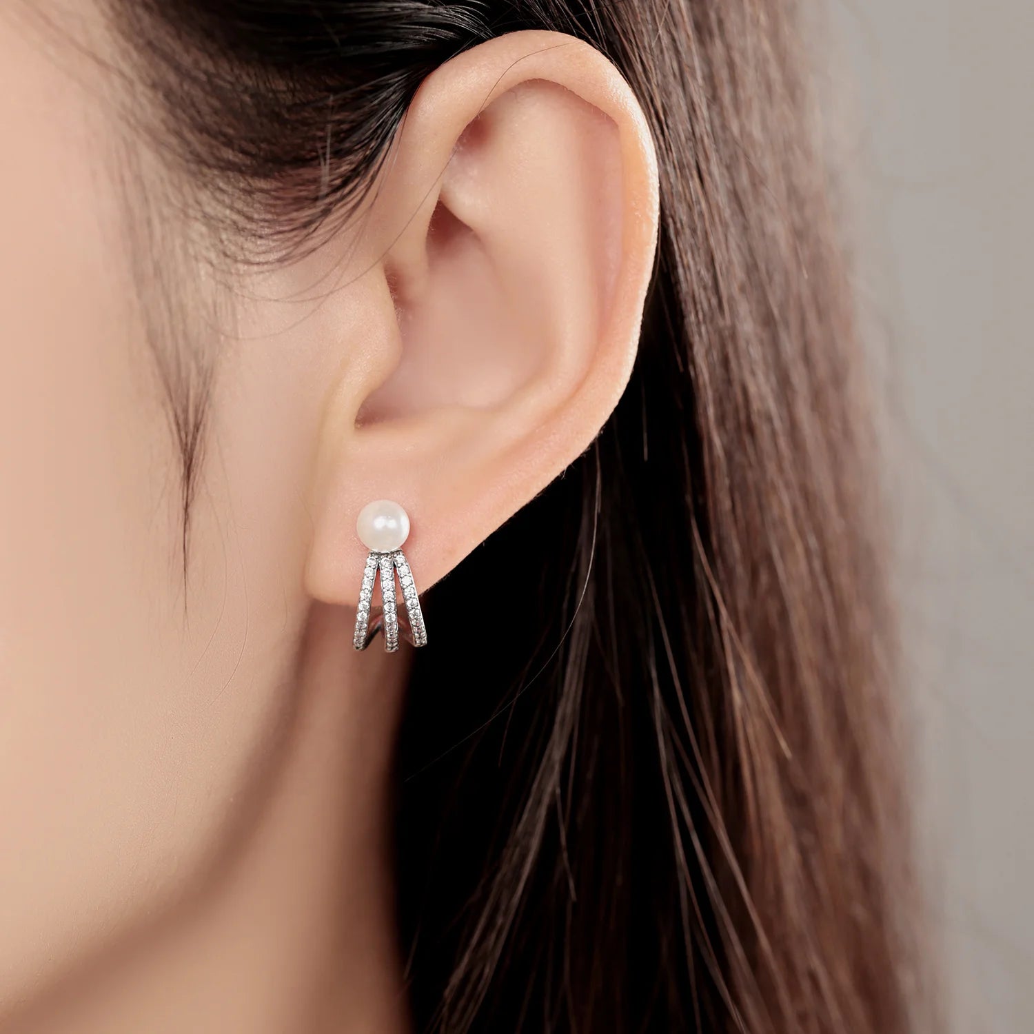 2025 HOT 925 Sterling Silver Stud Earrings S925 Heart Shaped Zircon Simple Fine Wedding Jewelry Christmas Thanksgiving Gifts