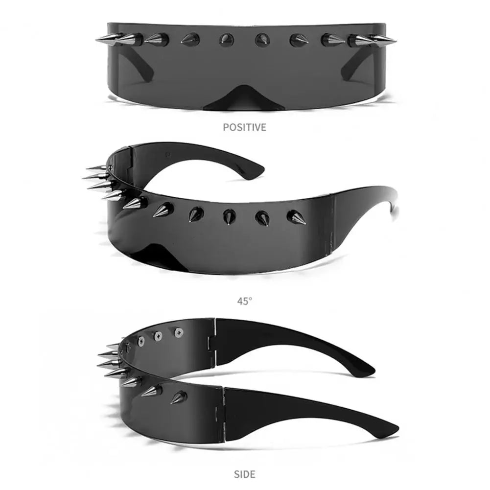 Unisex Eyewear Metal Rivet Party Sunglasses Lightweight Design Cosplay Sun Glasses Shade Eyewear For Men Солнцезащитные Очки