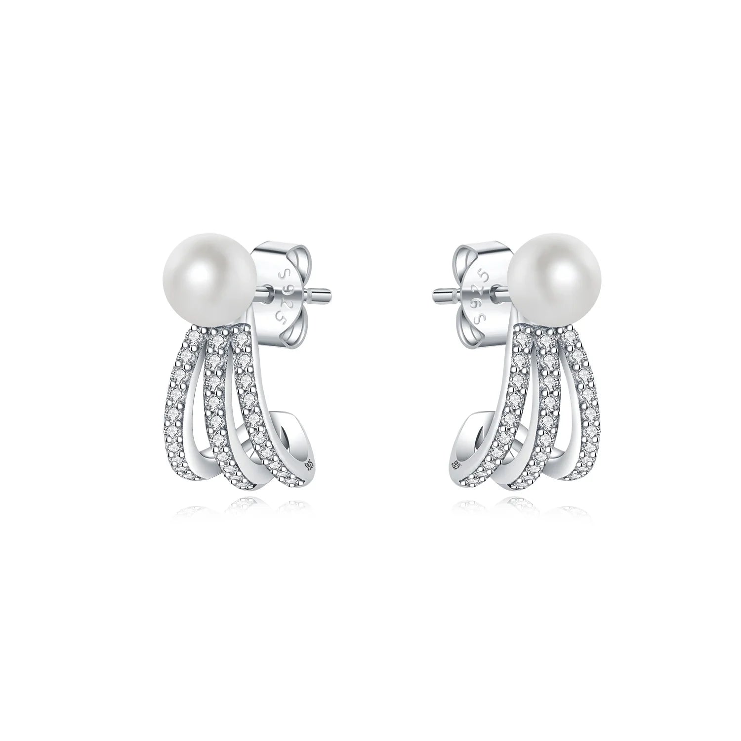 2025 HOT 925 Sterling Silver Stud Earrings S925 Heart Shaped Zircon Simple Fine Wedding Jewelry Christmas Thanksgiving Gifts