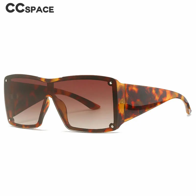 56426 Oversized Goggle Sunglasses Men Women Fashion Square Sun Glasses Brand Design One-Piece Lens Shades Uv400