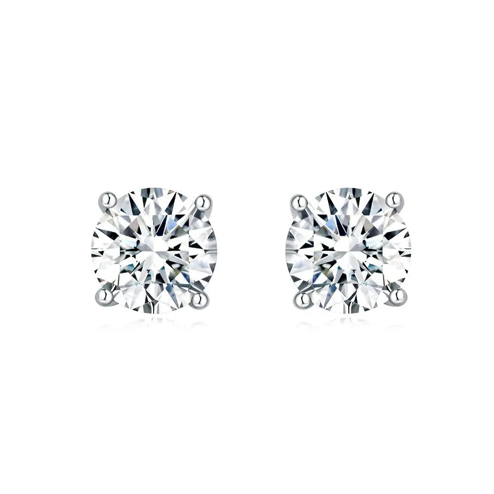 2025 HOT 925 Sterling Silver Stud Earrings S925 Heart Shaped Zircon Simple Fine Wedding Jewelry Christmas Thanksgiving Gifts