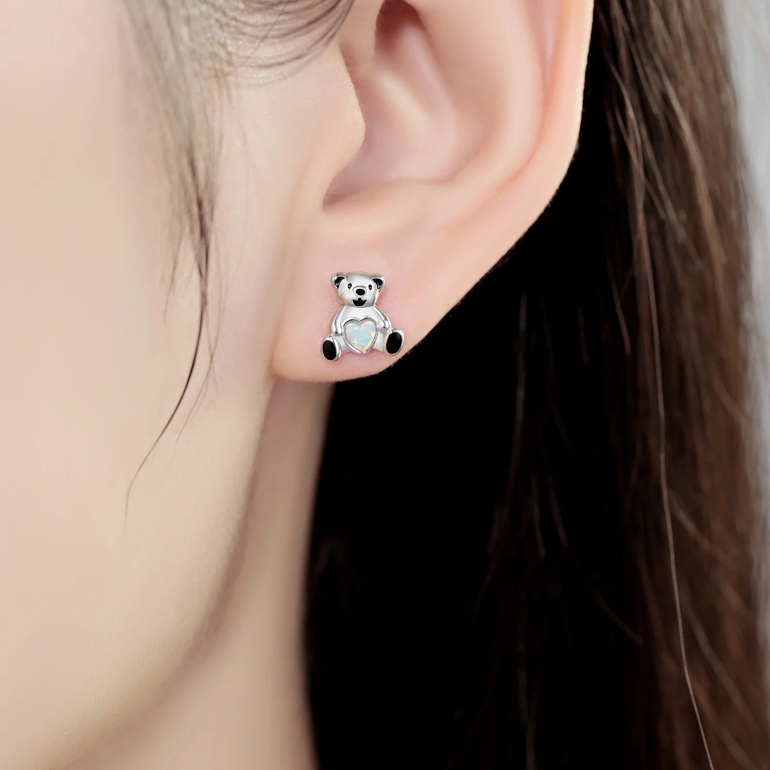 2025 HOT 925 Sterling Silver Stud Earrings S925 Heart Shaped Zircon Simple Fine Wedding Jewelry Christmas Thanksgiving Gifts