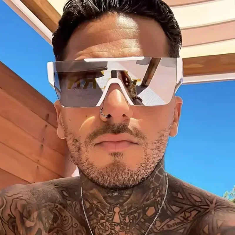 Steampunk Y2k Sport Sunglasses Women 2025 Luxury Men Sun glasses For Female 2000's Futuristic Goggles Eyewear Accessories Lenses