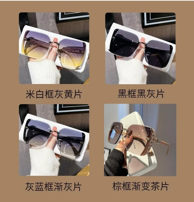 Fashion Oversized Square Sunglasses Women 2025 Luxury Brand Sun Glasses Vintage Sun Glasses Female Shades Outdoor Eyeglasses