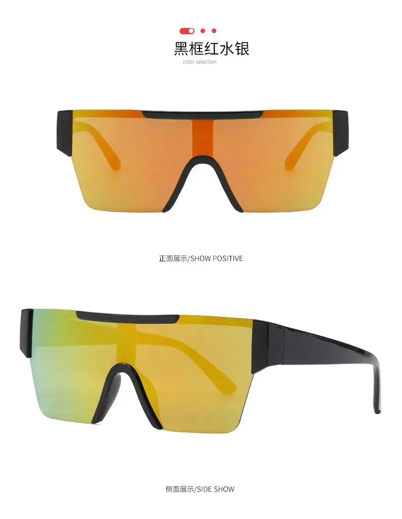 Steampunk Y2k Sport Sunglasses Women 2025 Luxury Men Sun glasses For Female 2000's Futuristic Goggles Eyewear Accessories Lenses